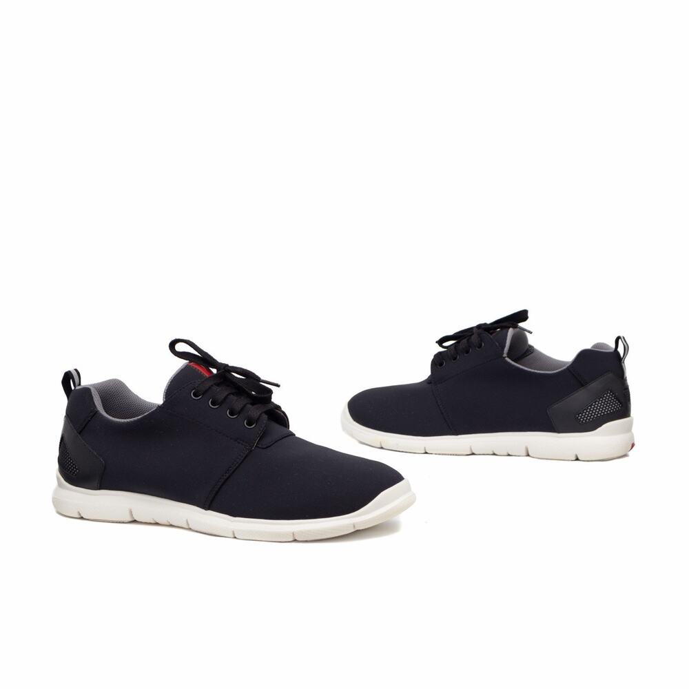 PRADA Sport Gabardine Ultralight Tech Sneakers RED TAB Black Nylon 10.5